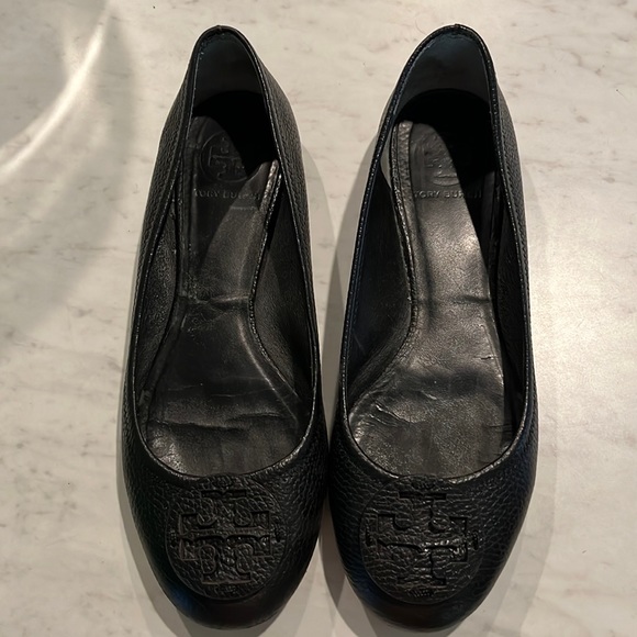 Tory Burch Shoes - TORY BURCH Pebbled Leather Ballet Flats
